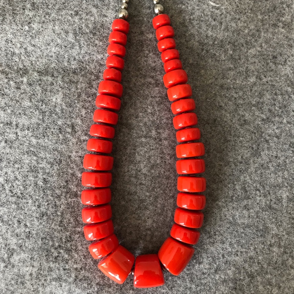 Orange Statement Necklace - image 4